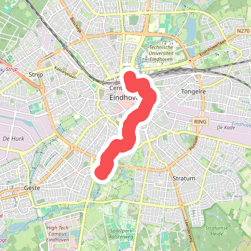 Eindhoven NS - Genneper watermolen · Hertog Hendrikpad etappe 1