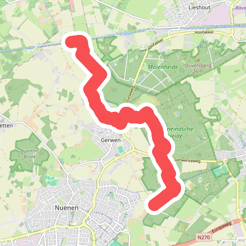 Papenvoortse heide - Wilhelminakanaal · Hertog Hendrikpad etappe 10