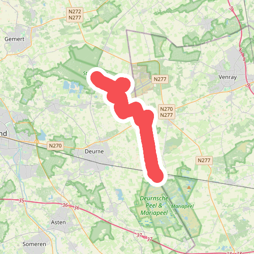 Stippelberg (bushalte) - Griendtsveen · Hertogenpad etappe 8
