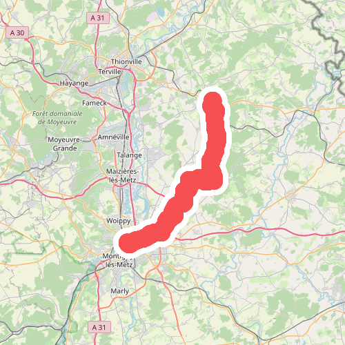 Kédange-sur-Canner - Metz · GR5 etappe 33