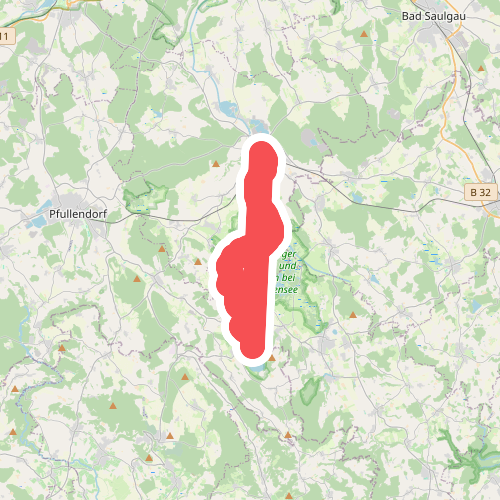 Nebenlinie des SAV (blaues Plus)