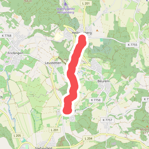 Nebenweg des Schwäbischen Albvereins (blauer Balken)