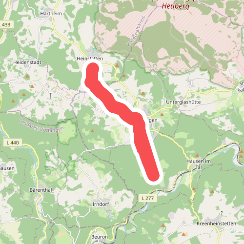 gelbe Gabel Heinstetten - Schwenningen - Mittelösch