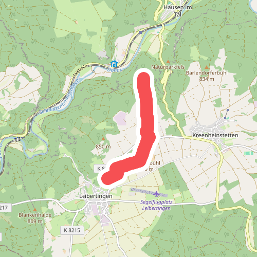 Querweg des Schwäbischen Albvereins (blaue Raute)