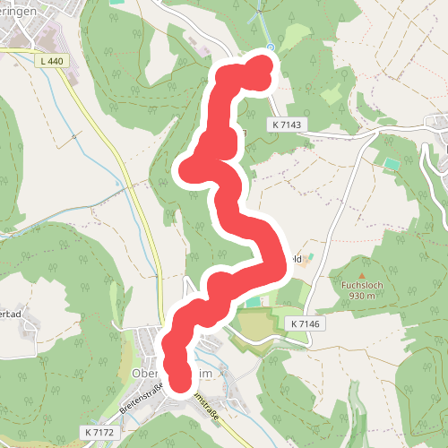 Querweg - Oberdigisheim - Weg Nr. 1 - Oberdigisheim - Baienberg - bis zur Weggabelung