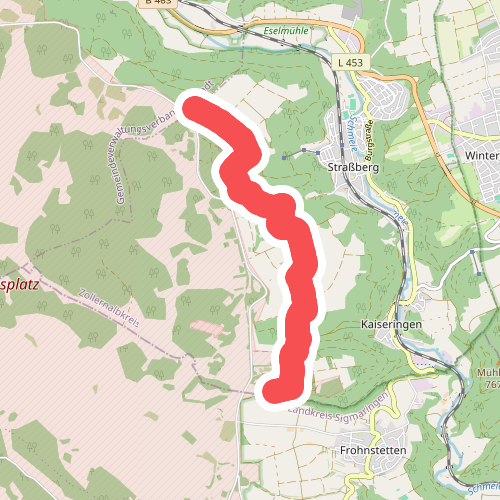 Nebenweg - Strassberg - Weg Nr. 1 - Grenze Neuäcker - Ochsensetze - Gaugrenze Richtung Frohnstetten