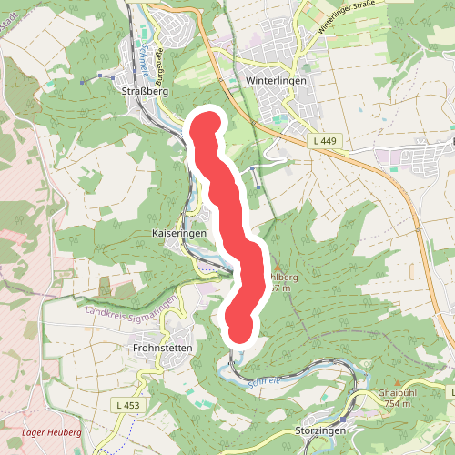 Zugangsweg - Markungsgrenze Strassberg - Frohnstetten