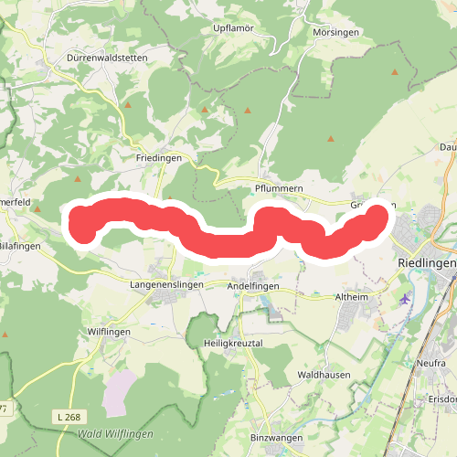Aeusserer Zugangsweg des Schwäbischen Albvereins (blaues Dreieck)