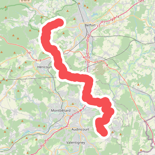 Belfort - Dasle · GR5 etappe 58