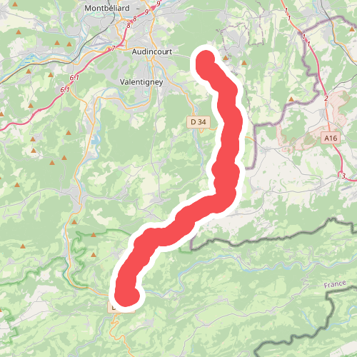 Dasle - Saint-Hippolyte · GR5 etappe 59