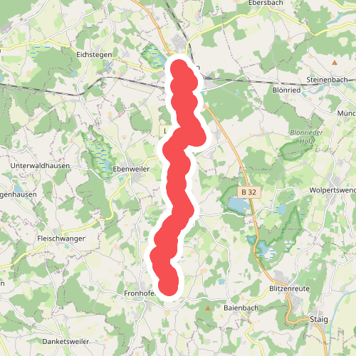 blaues Minus Altshausen - Fronhofen