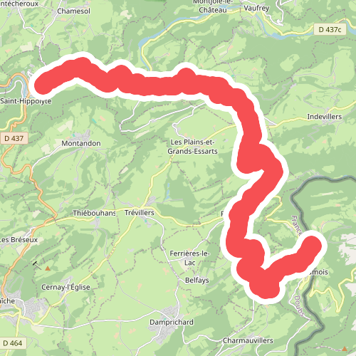 Saint-Hippolyte - Goumois · GR5 etappe 60