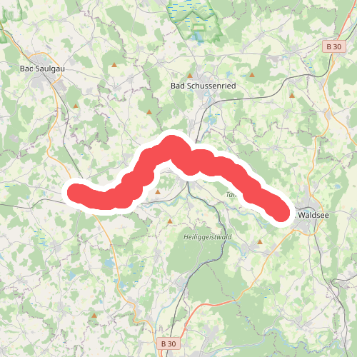 Nebenweg des Schwäbischen Albvereins (rotes Kreuz)