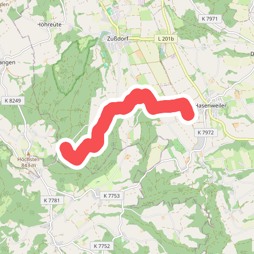 Querweg des Schwäbischen Albvereins (roter Punkt)