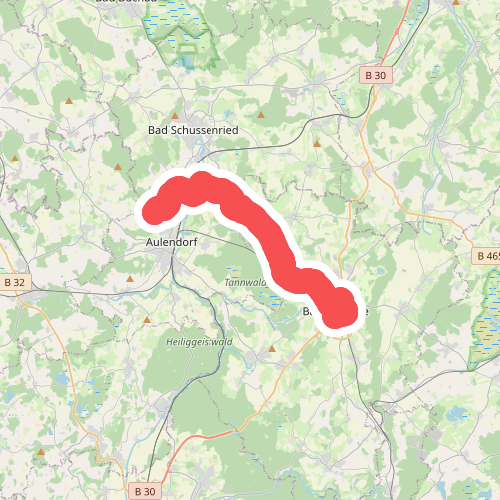 Nebenweg des Schwäbischen Albvereins (rotes Kreuz)