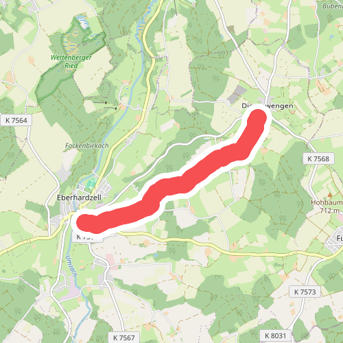 Querweg des Schwäbischen Albvereins (blauer Punkt)