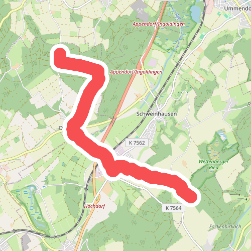 Querweg des Schwäbischen Albvereins (blauer Punkt)