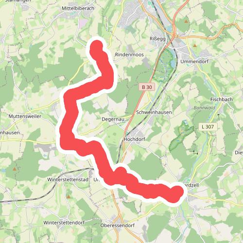 Querweg des Schwäbischen Albvereins (blauer Punkt)