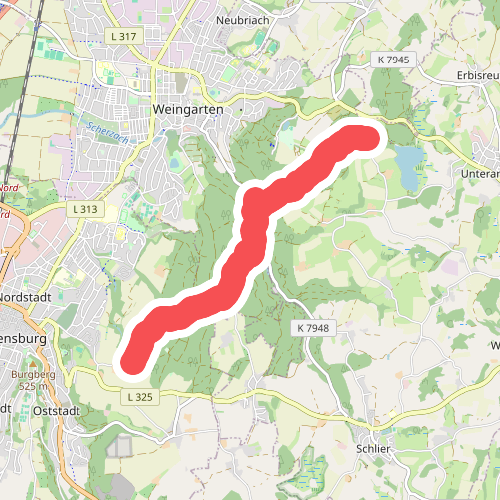 Querweg des Schwäbischen Albvereins (roter Punkt)