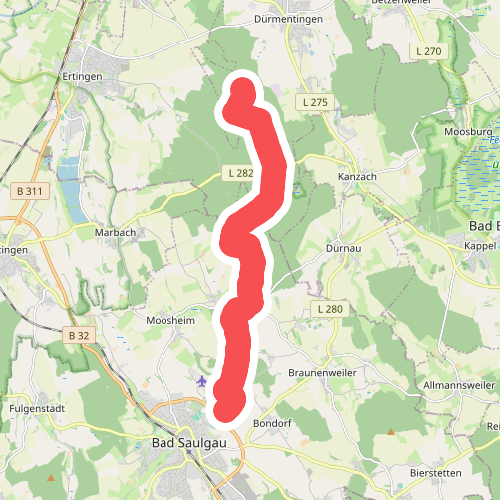 Aeusserer Zugangsweg des Schwäbischen Albvereins (blaues Dreieck)