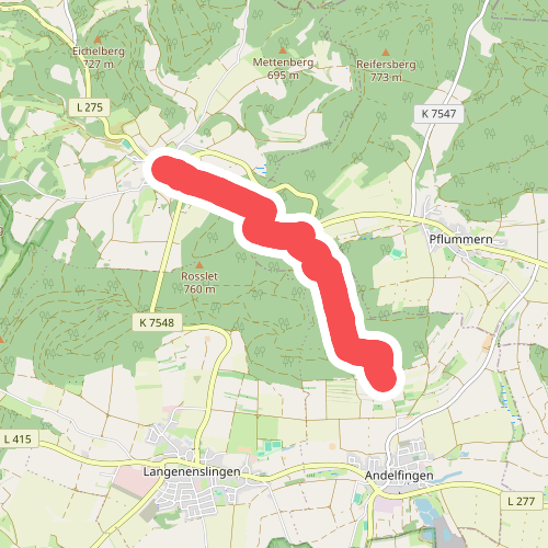 Aeusserer Zugangsweg des Schwäbischen Albvereins (blaues Dreieck)