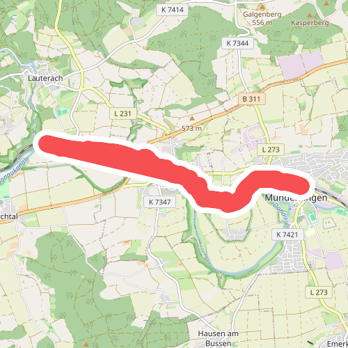 blaues Dreieck Obermachtal - Munderkingen