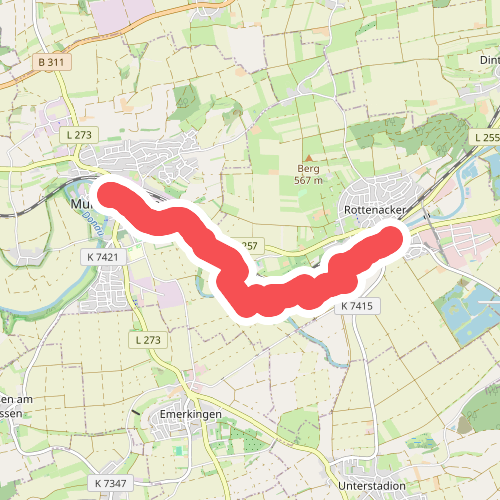 blaue Raute Munderkingen - Rottenacker