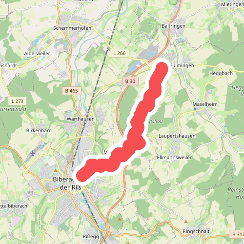 roter Punkt Biberach - Äpfingen