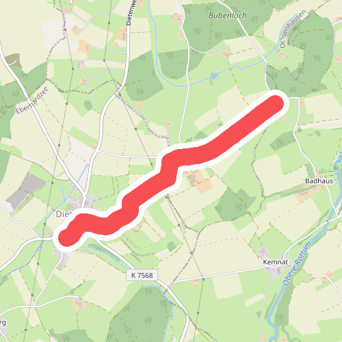 Querweg des Schwäbischen Albvereins (blauer Punkt)