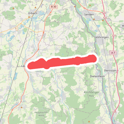 blaues Minus Laupheim - Burgrieden - Reglisweiler