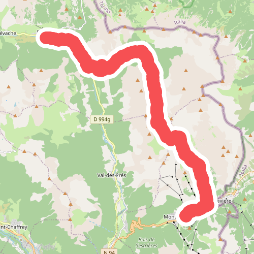 Névache - Montgenèvre · GR5 etappe 92