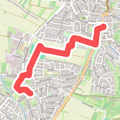 Mahlberg Schlossbergstraße - Kippenheim Am Rathaus