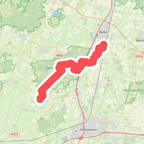 Beilen - Ruinen · Jacobspad Uithuizen - Hasselt etappe 9