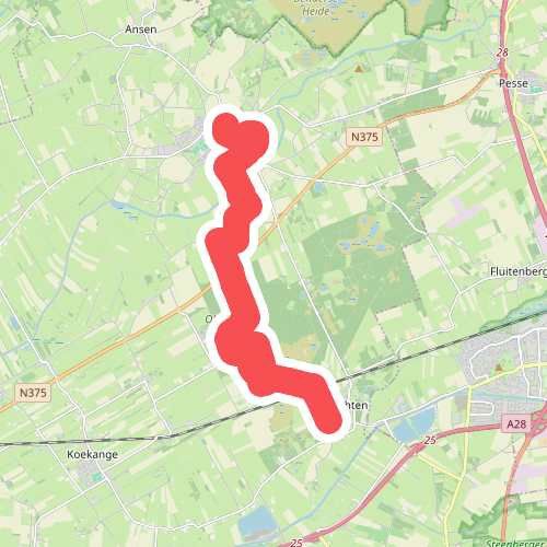 Ruinen - Echten · Jacobspad Uithuizen - Hasselt etappe 10