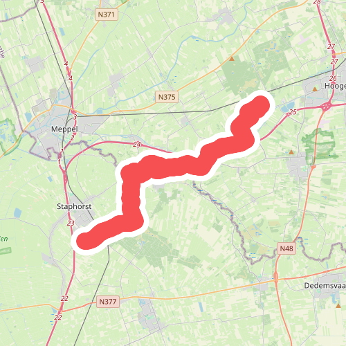 Echten - Staphorst · Jacobspad Uithuizen - Hasselt etappe 11