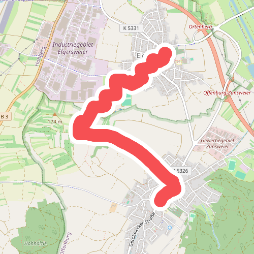 Elgersweier Dorfbrunnen - Zunsweier Rathaus