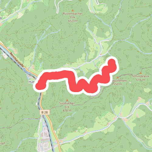 Hubacker Bahnhof - Sulzbach Badwald