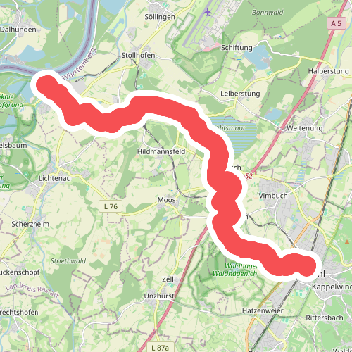Wanderweg Bühl-Schwarzach-Rhein