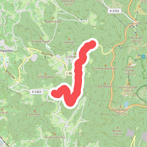 Hinterer Wasen - Breitenbrunnen Parkplatz - bequemer Weg