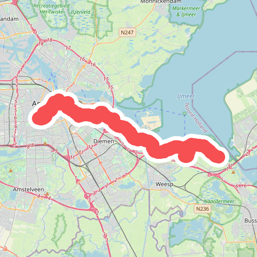 Amsterdam - Muiderberg · Wandelroute van A tot Z etappe 1