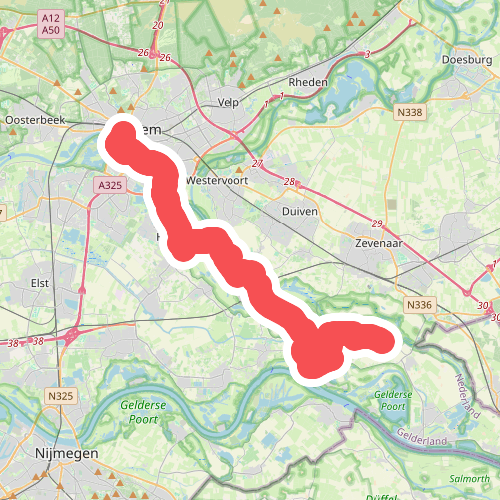 Arnhem - Aerdt · Wandelroute van A tot Z etappe 9