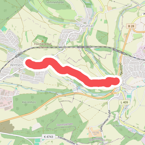 Aach Waldgericht - Wittlensweiler Bachweg