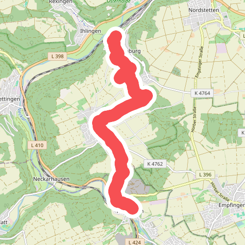 Äußerer Alternativweg - Dettingen - Weg-2 - Isenburg - Fischingen