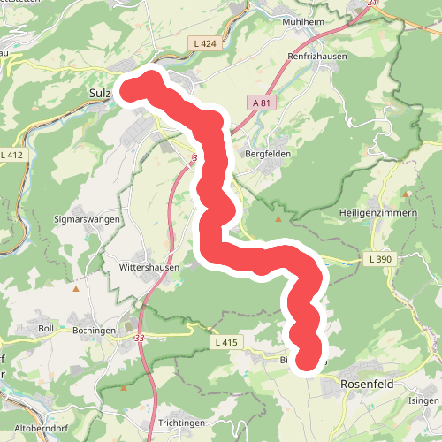 rotes Plus Sulz - Vöhringen - Bickelsberg