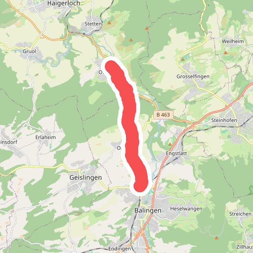 blaues Minus Owingen - Balingen