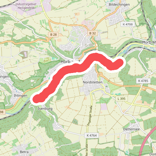 Äußerer Alternativweg - Horb am Neckar - Weg-1 - Isenburg - Horb am Neckar - Mühlen am Neckar (Hofgut Egelstal)