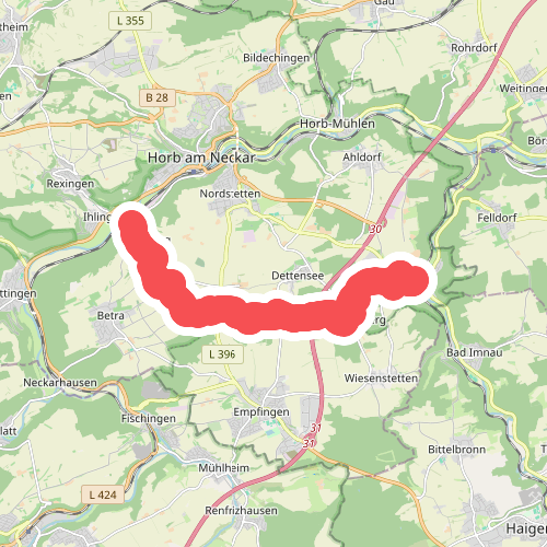 Äußerer Alternativweg - Horb am Neckar - Weg-3 - Mühringen - Isenburg