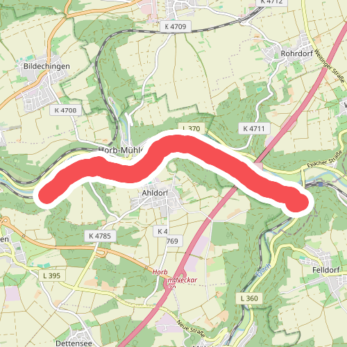 Äußerer Alternativweg - Mühlen am Neckar - Weg-1 - Isenburg - Horb am Neckar - Mühlen am Neckar - Eyach
