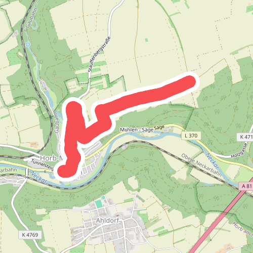 Äußerer Alternativweg - Mühlen am Neckar - Weg-5 - Mühlen am Neckar - Rohrdorf