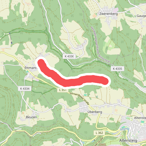 Ettmannsweiler Marktgasse - Überberg Heerweg